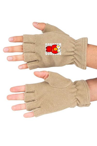 herotasarım Elmo Σετ 2 Fleece Bll3514 - Ριγέ κομμένο γάντι με λαιμόκοψη