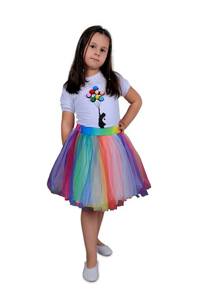 FATELLA Girl's 23 April Double T-Shirt Skirt Suit Performance Outfit Graduation 29 October 10 November