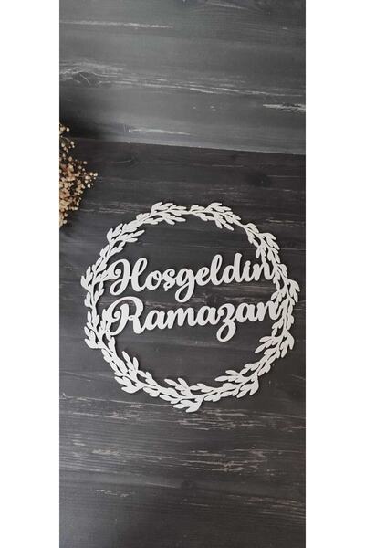 hoby shop Ramazan Ayına Özel Dekoratif Beyaz Mdf Mumluk Ramazan Süsleri