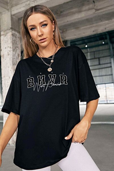 Harmandar BHVR Štampano UNISEX BLACK Oversize kroj T-shirt