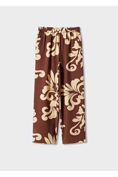 MANGO Woman Wideleg Desenli Pantolon