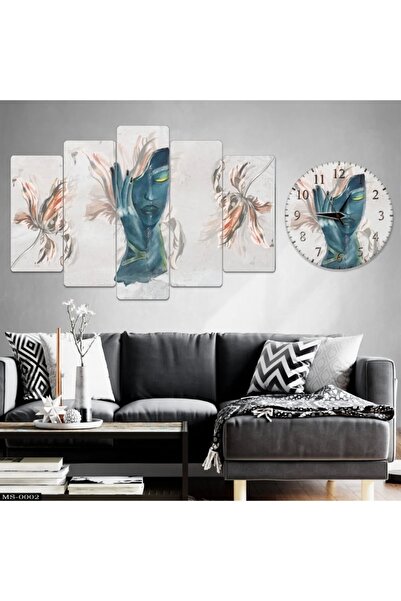 NT Handmade Tablo + Saat - Salon Oturma Yatak Odası Ofis Antre Mutfak Için Ta...