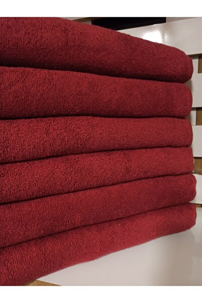 ŞENER HOME 6-пакет червоних рушників для перукарів та перукарень - 50x90 см, повсякденний дизайн