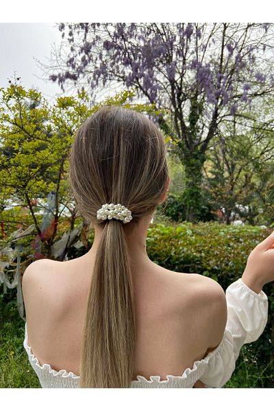 Pearly Handmade Перлена еластична катарама