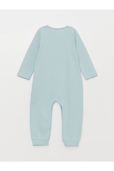 LC Waikiki Printed long Sleeve Crew Neck Jumpsuit for Baby Boy