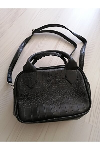 River Butik Kroko Desen El Ve Çapraz Çanta