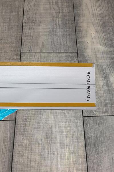 BN Kapı Eşik Çıtası 116 Cm Geniş Parke Kapı Altı Çıtası Geniş 60mm Gri Yapışkanlı Kapı Eşik Profili