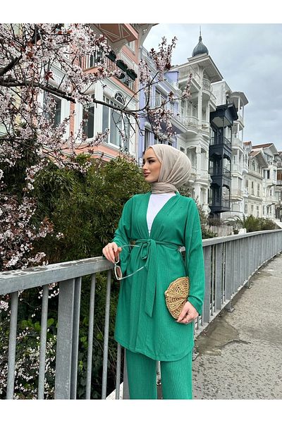 lurex moda Σετ κιμονό με ζώνη