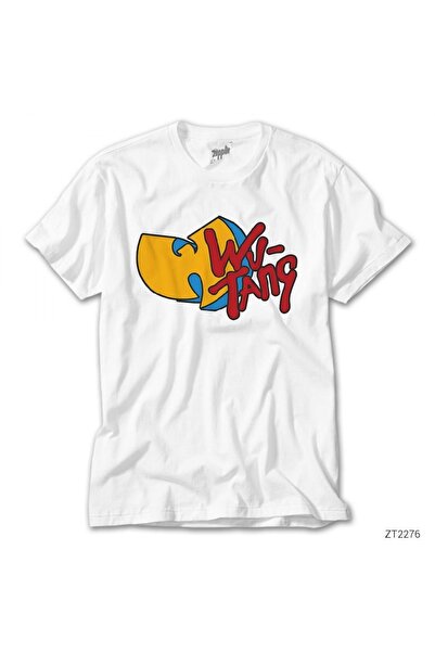 Z zepplin Wu-tang Cartoon Logo White T-Shirt