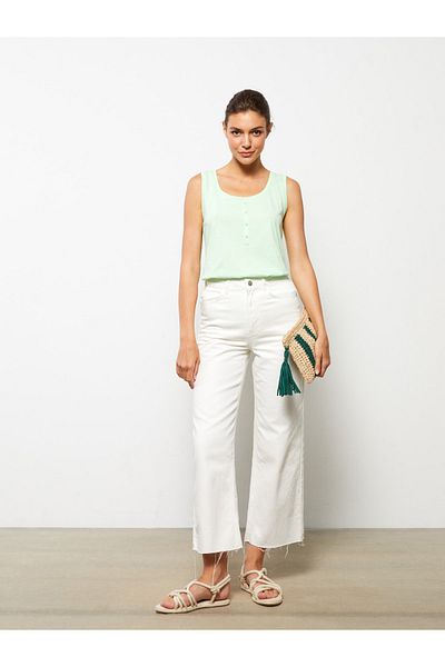 LC Waikiki U-Neck Plain Cotton Women's Undershirt