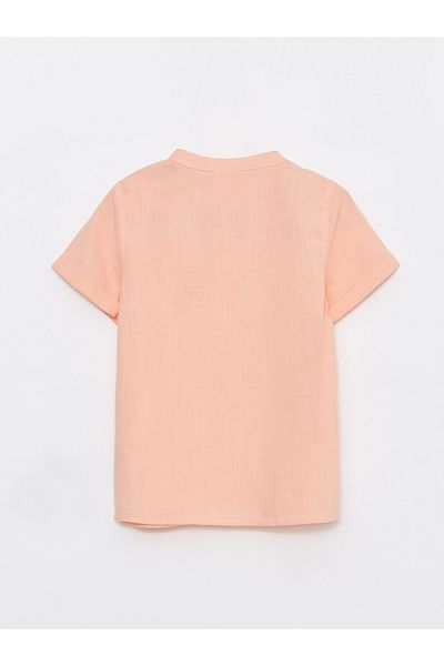 LC Waikiki Hakim Collar Short Sleeve Basic Baby Boy Shirt