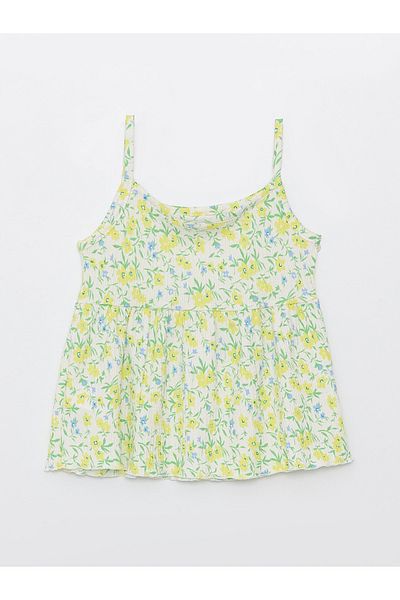 LC Waikiki U-nyakú mintás pántos lányblúz