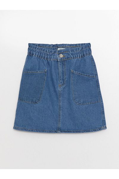 LC Waikiki LCW Kids Jeansrock für Mädchen mit elastischem Bund