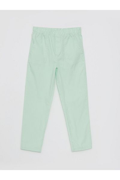 LC Waikiki Basic Poplin Girl's Trousers with Elastic Waist