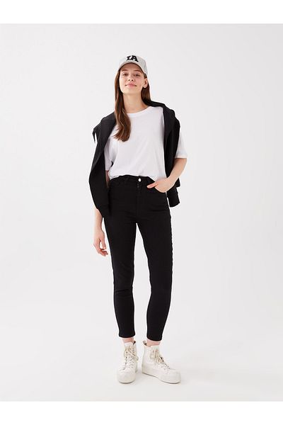 LC Waikiki Ψηλόμεσο Slim Fit Γυναικείο Jean Παντελόνι