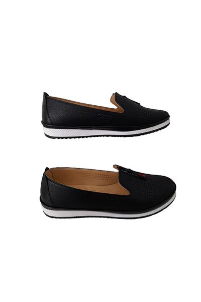 Ayzen Women's Black Orthopedic Sole Stylish and Comfortable Daily Ballerinas