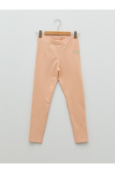 LC Waikiki Nyomtatott pamut lány hosszú leggings elasztikus derékkal