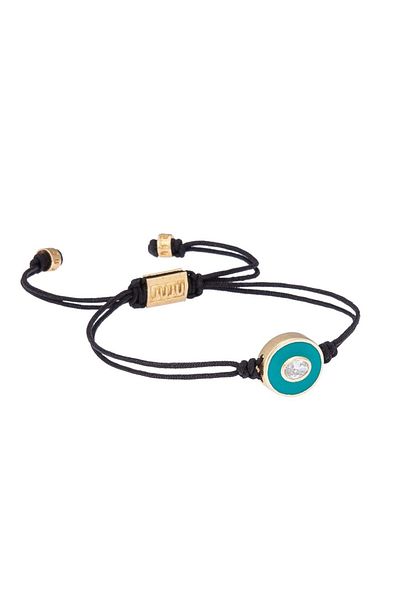 Juju Enameled Oval Bracelet with Stones on the Middle