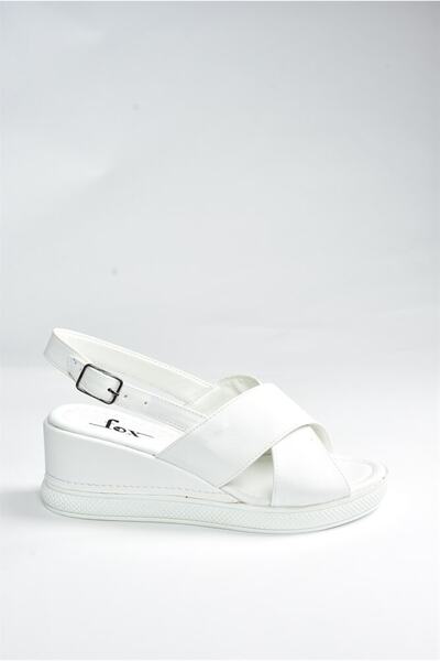 Fox Shoes Women's White Wedge Heeled Shoes K674305209