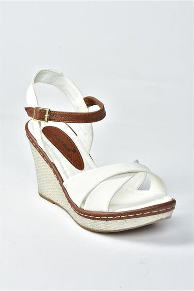 Fox Shoes White Women's Wedge Heeled Shoes 9674040209