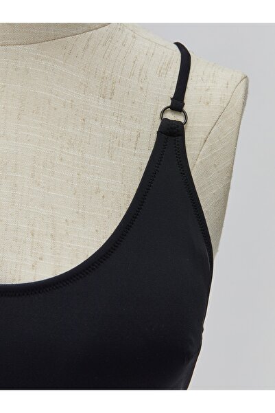 LC Waikiki Dámské hladké plavky s výstřihem do U