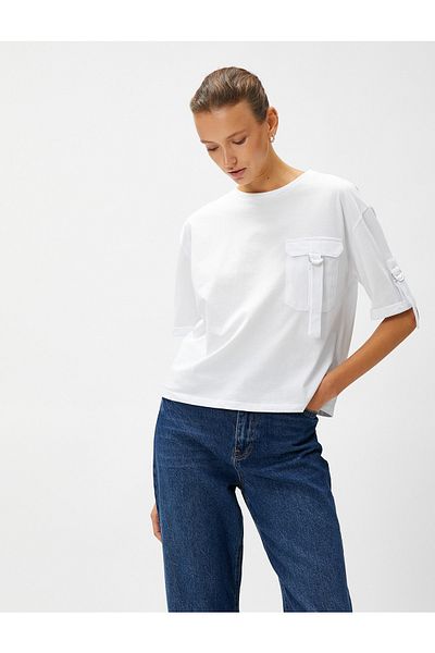 Koton T-Shirt - Weiß - Regular Fit