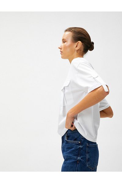 Koton T-Shirt - Weiß - Regular Fit