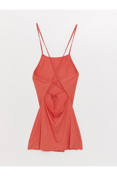 LC Waikiki Strandkleid für Damen mit U-Ausschnitt und geraden Trägern