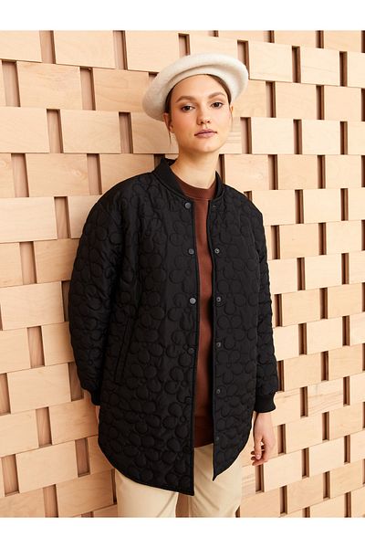 LC Waikiki College Collar Self Patterned Long Sleeve Women's Coat