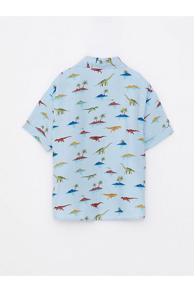 LC Waikiki Short Sleeve Printed Baby Boy Shirt