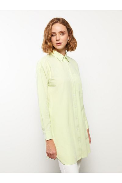 LC Waikiki Oversize dámská tunika – košilový límec, pevná, s dlouhým rukávem
