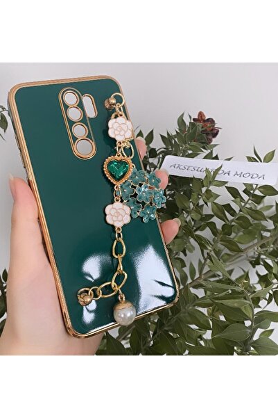 Aksesuarda Moda Redmi Note 8 Pro Uyumlu Çiçekli Taşlı Incili El Geçmeli Lazer...