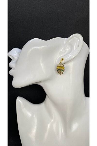 Porsuk Alternatif اليدوية العرقية جديلة الأرز جهاز الخرز الأقراط النسائية