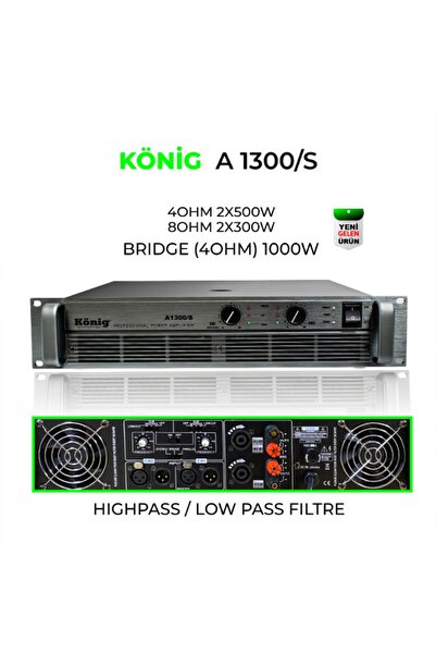 König A–1300 S 4 Ohm 2x 500w Power Amplifier