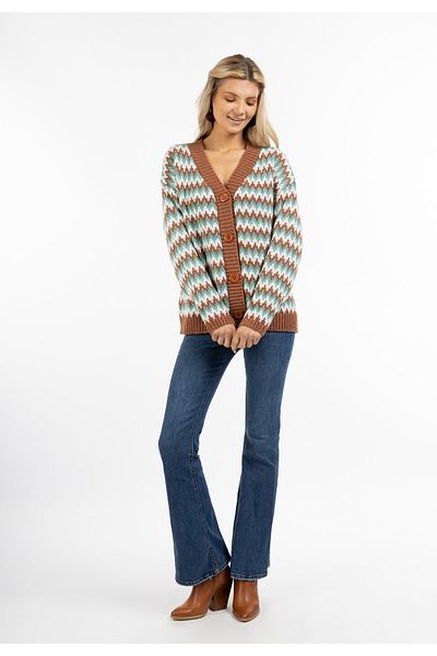 USHA FESTIVAL Strickjacke mit Knöpfen rakata
