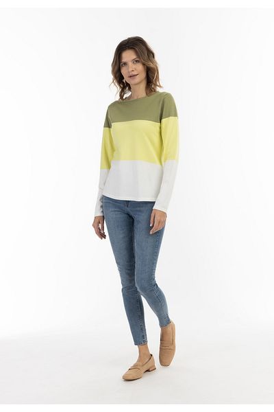 USHA BLUE LABEL Feinstrickpullover mit Blockstreifen lynnea
