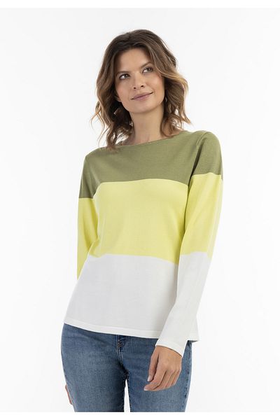USHA BLUE LABEL Feinstrickpullover mit Blockstreifen lynnea
