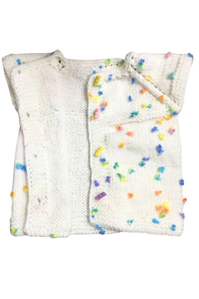 Işin Tasarım Floral Knitted Baby Girl Vest