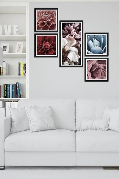 NT Handmade Parçalı Çerçeve Görünümlü Mdf Tablo - Salon Oturma Yatak Odası Of...