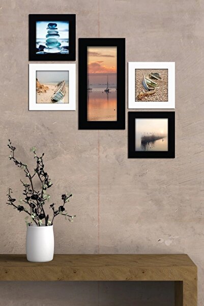 NT Handmade Parçalı Çerçeve Görünümlü Mdf Tablo - Salon Oturma Yatak Odası Of...