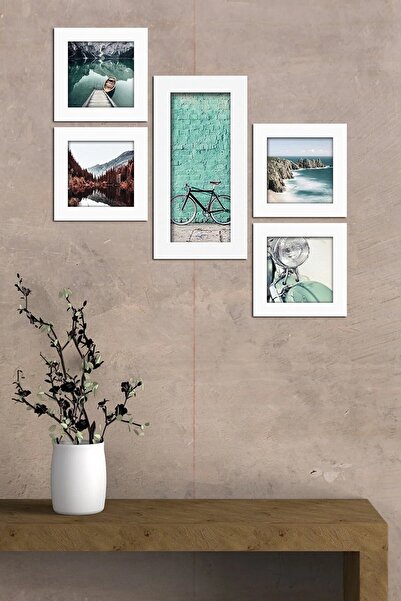 NT Handmade Parçalı Çerçeve Görünümlü Mdf Tablo - Salon Oturma Yatak Odası Of...