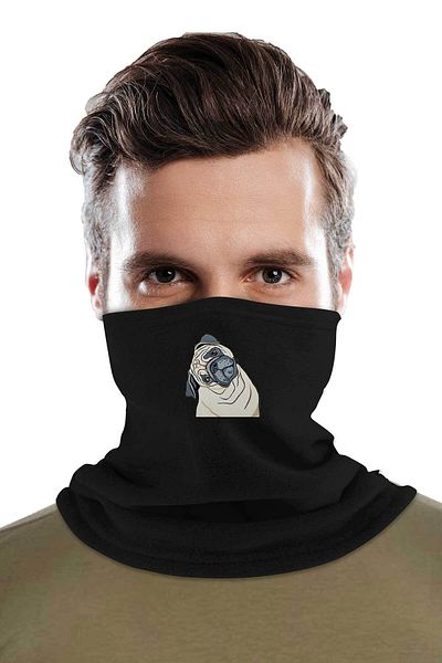 herotasarım Set de mănuși lungi și guler pentru gât Pug - Bll3568