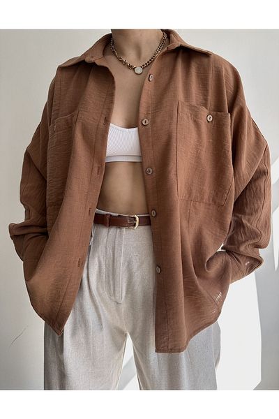 BOHEMAİ Modus Vintage Cinnamon Linen Shirt