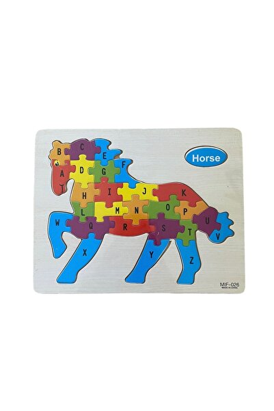 Genel Markalar Ahşap 26 Parça Eğitici Çocuk Puzzle At