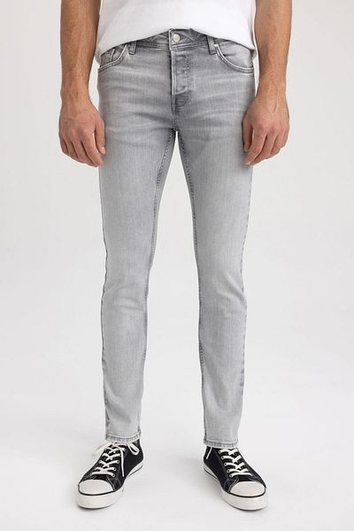 DeFacto X Wiser Wash Carlo Skinny Fit Extra Slim Fit Normal Μέση Εξαιρετικά στενό πόδι Jean παντελόνι