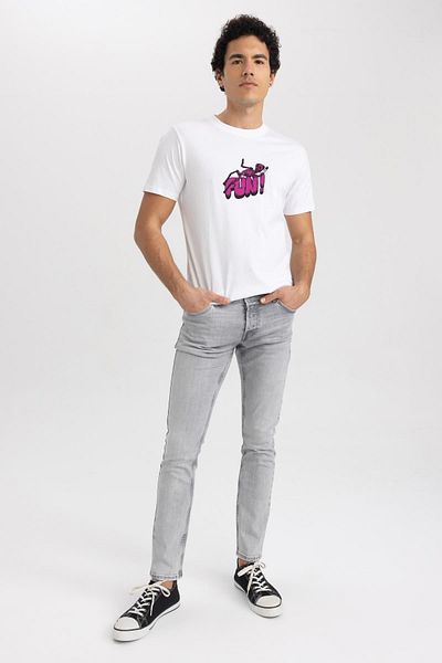 DeFacto X Wiser Wash Carlo Skinny Fit Extra Slim Fit Normal Μέση Εξαιρετικά στενό πόδι Jean παντελόνι