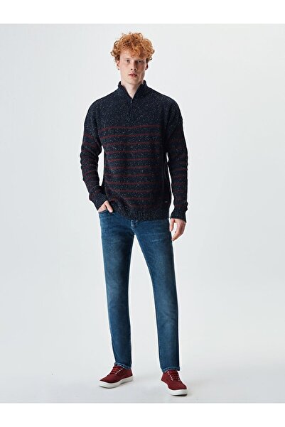 Ltb Πουλόβερ με ρίγες σε μπλε ναυτικό