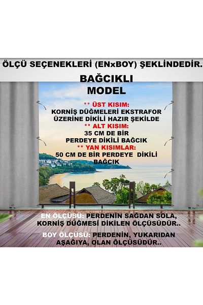 ERCANLI Perdeau pentru balcon cu țesătură pânză roșie - rezistentă la ploaie și șireturi