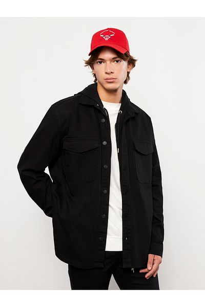 LC Waikiki Men's Jean Shirt - Comfortable Fit, Long Sleeve