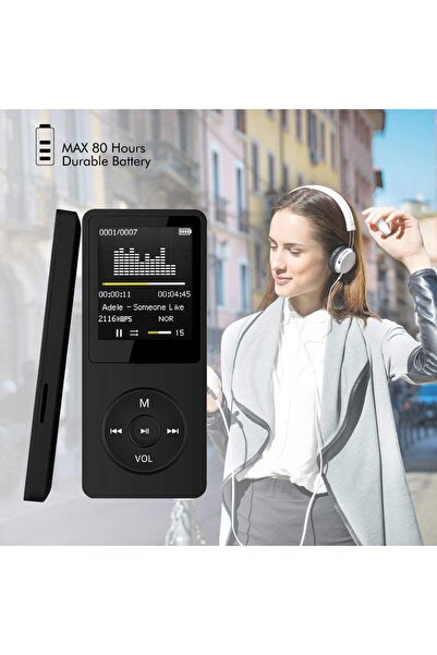 Dynego Bluetooth Mp3-mp4 Player Çalar Ses Kayıt Ve Hoparlör Fm Radyolu Şarjlı Dahili 8gb